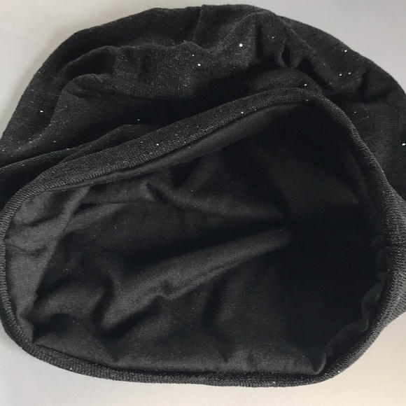 New! Black Sequined Slouch Beanie - Picture 9 of 9